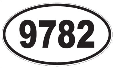 9782 - Oval Sticker