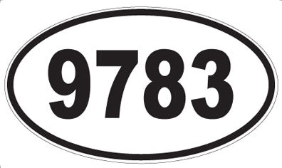 9783 - Oval Sticker