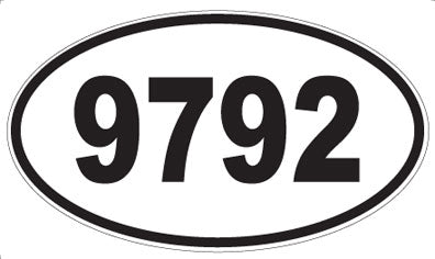 9792 - Oval Sticker