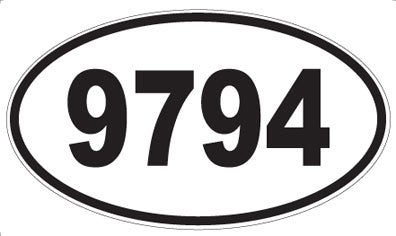 9794 - Oval Sticker
