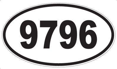 9796 - Oval Sticker