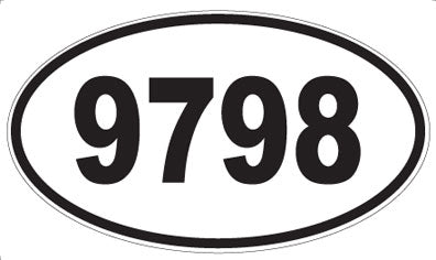 9798 - Oval Sticker