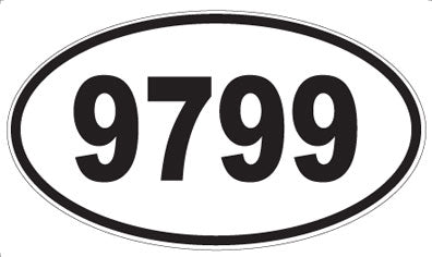 9799 - Oval Sticker