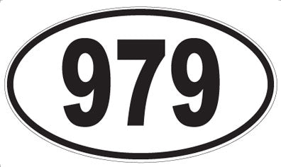 979 - Oval Sticker