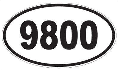 9800 - Oval Sticker