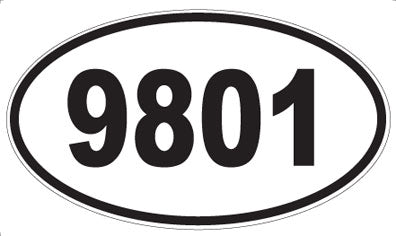 9801 - Oval Sticker