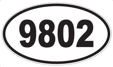 9802 - Oval Sticker