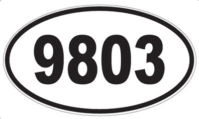 9803 - Oval Sticker