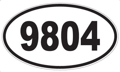 9804 - Oval Sticker