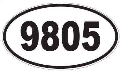 9805 - Oval Sticker