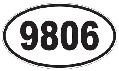 9806 - Oval Sticker
