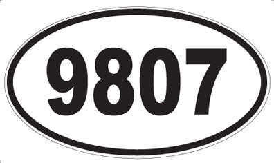 9807 - Oval Sticker