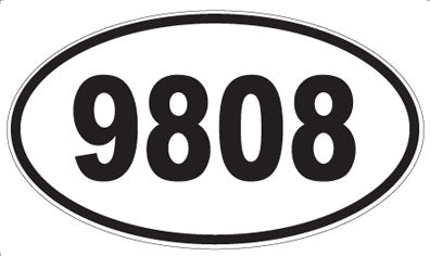 9808 - Oval Sticker