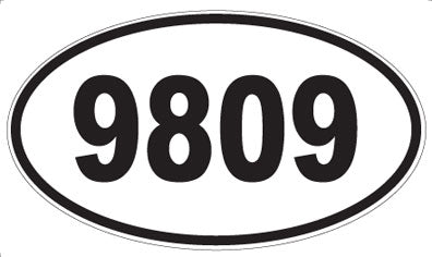 9809 - Oval Sticker