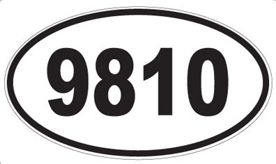 9810 - Oval Sticker