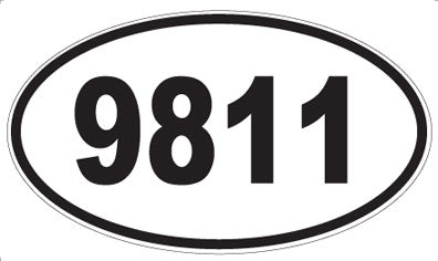 9811 - Oval Sticker