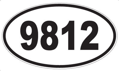 9812 - Oval Sticker