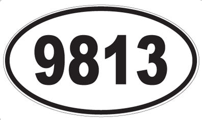 9813 - Oval Sticker