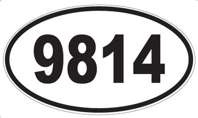 9814 - Oval Sticker