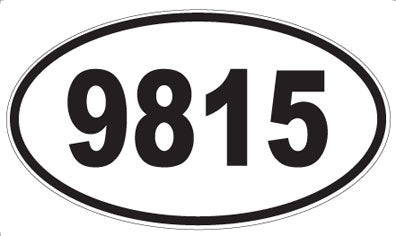 9815 - Oval Sticker