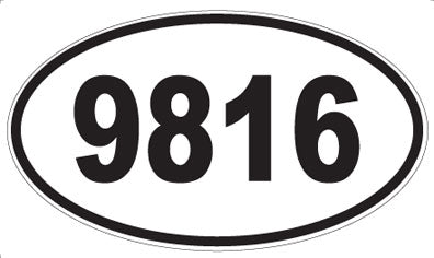 9816 - Oval Sticker