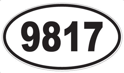 9817 - Oval Sticker