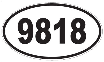 9818 - Oval Sticker