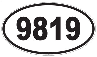 9819 - Oval Sticker