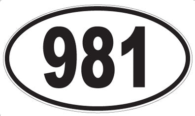 981 - Oval Sticker