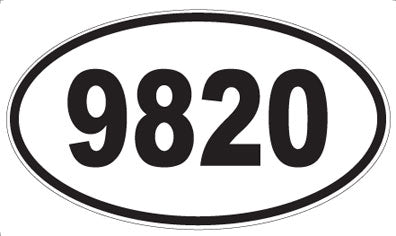 9820 - Oval Sticker
