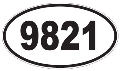 9821 - Oval Sticker