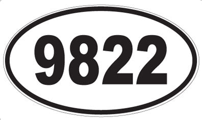 9822 - Oval Sticker