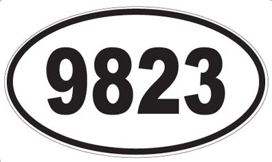 9823 - Oval Sticker