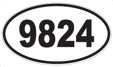 9824 - Oval Sticker