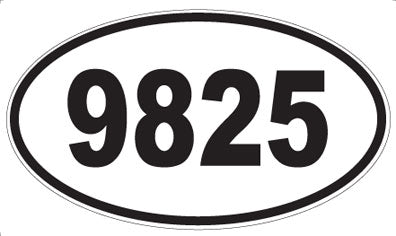 9825 - Oval Sticker