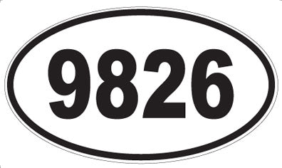 9826 - Oval Sticker
