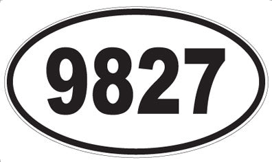9827 - Oval Sticker