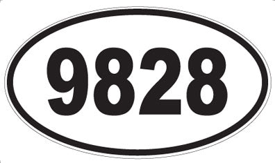 9828 - Oval Sticker