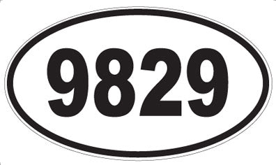 9829 - Oval Sticker