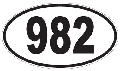 982 - Oval Sticker