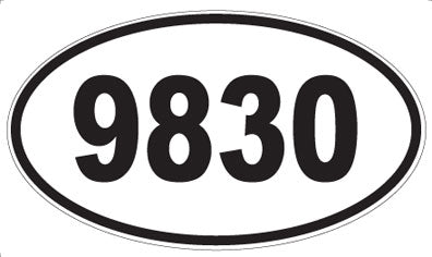 9830 - Oval Sticker