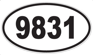 9831 - Oval Sticker