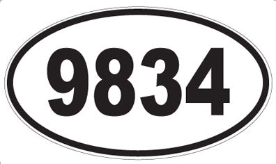 9834 - Oval Sticker