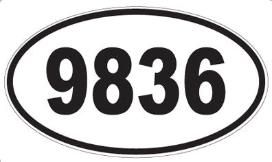 9836 - Oval Sticker