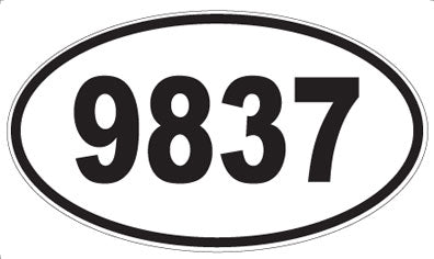 9837 - Oval Sticker
