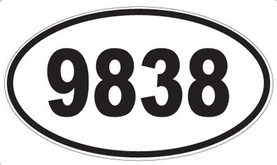 9838 - Oval Sticker