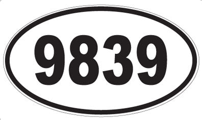 9839 - Oval Sticker