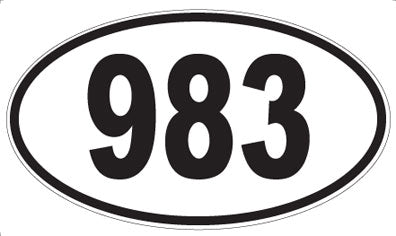 983 - Oval Sticker