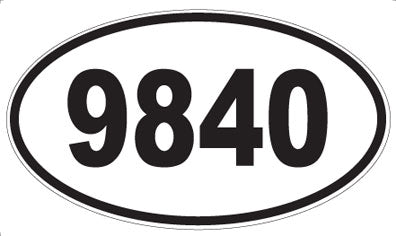 9840 - Oval Sticker