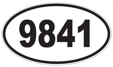 9841 - Oval Sticker